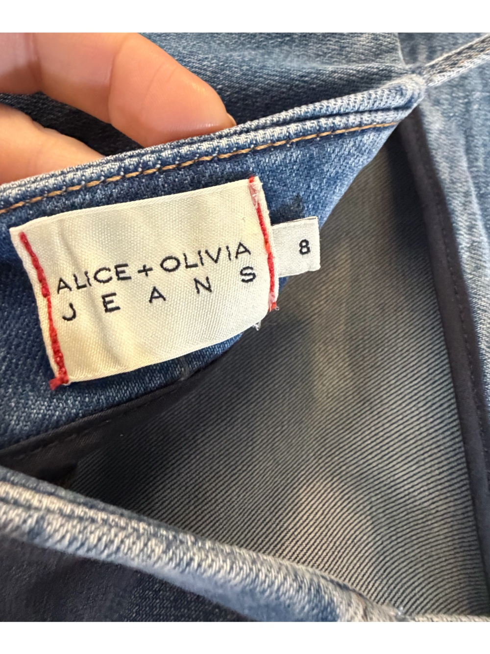 Alice + Olivia Nakisha Midi Dress Denim 8 - Picture 8 of 14